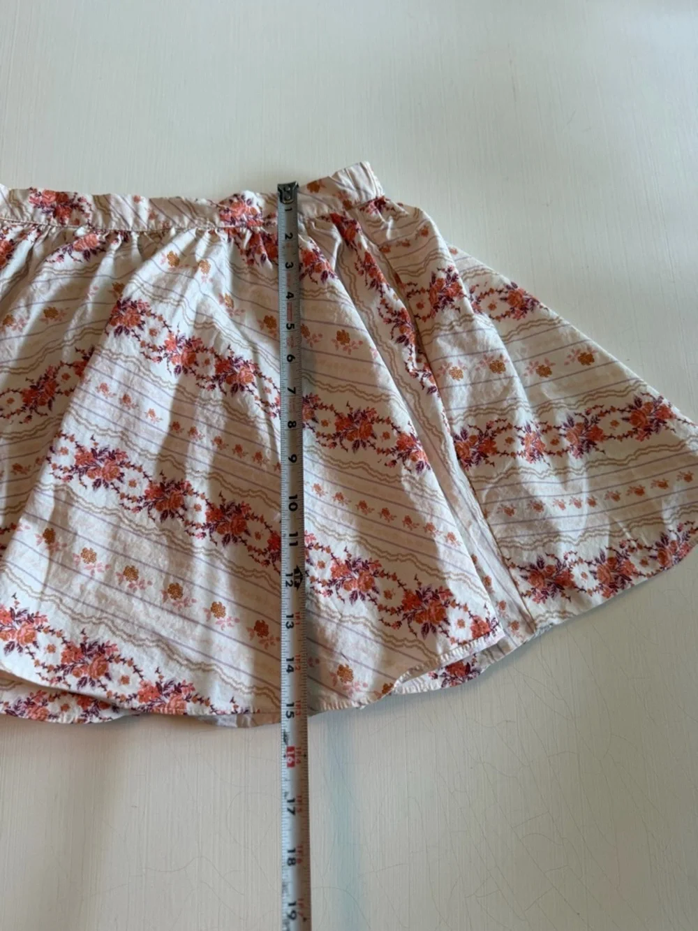 Free People Gaia Printed Cotton Mini Skirt in Ivory Combo
